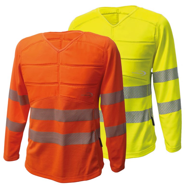E-COOLINE-PowerSignal-Shirt-SX3-PowerSignaShirt-SX3-orange-und-gelb-front